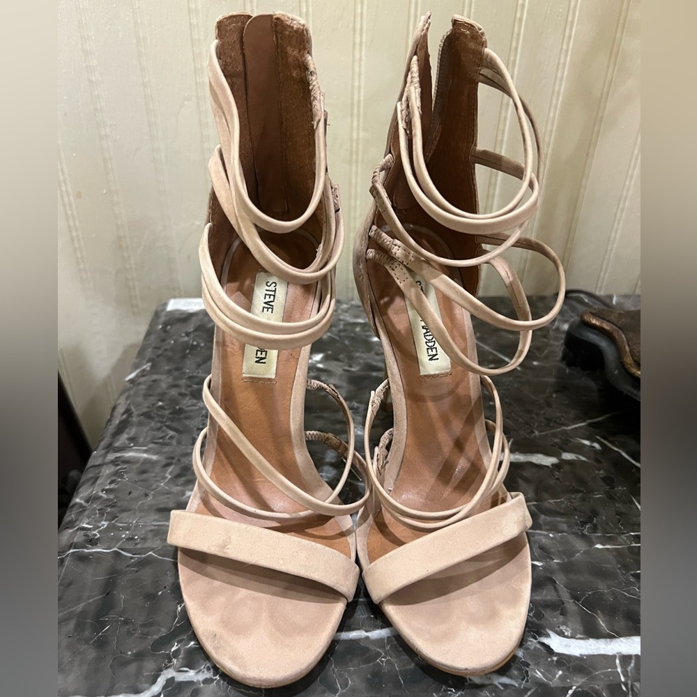 Steve Madden Blush Strappy Lace-Up High Heel Sandals